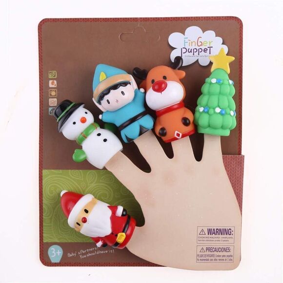5 Pcs Christmas Finger Toys For Kids Elk Santa Claus Snowman Christmas Tree - Picture 3 of 5